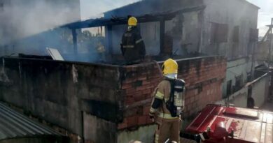 Incêndio em residência na Várzea da Olaria