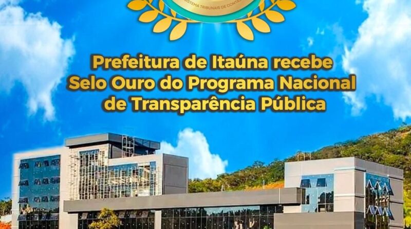 Itaúna conquista selo ouro em transparência pública