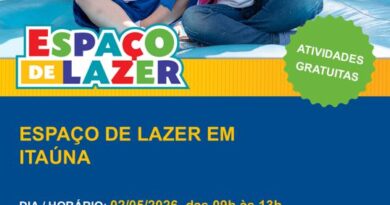 Espaço de Lazer neste sábado na Praça da Matriz