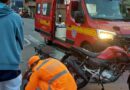 Motociclista fica ferido em batida em Santanense