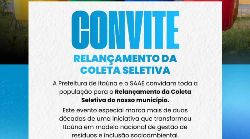 Relançamento da coleta seletiva