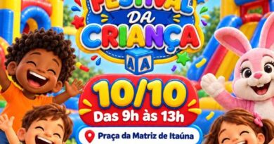Festival da Criança levará diversão para toda a família à Praça da Matriz de Itaúna