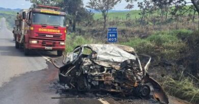 Jovens morrem carbonizados em batida de frente com caminhão