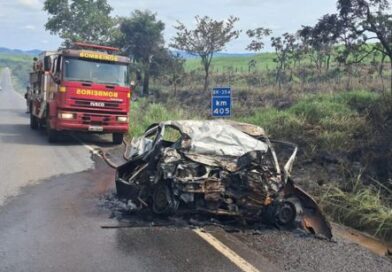 Jovens morrem carbonizados em batida de frente com caminhão